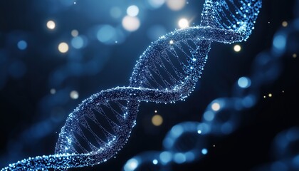 Dna Molecules For Hi-Tech Interface: A White Abstract Representation Of Digital Technology. A Stunning Visual Of Dna In The Digital World.