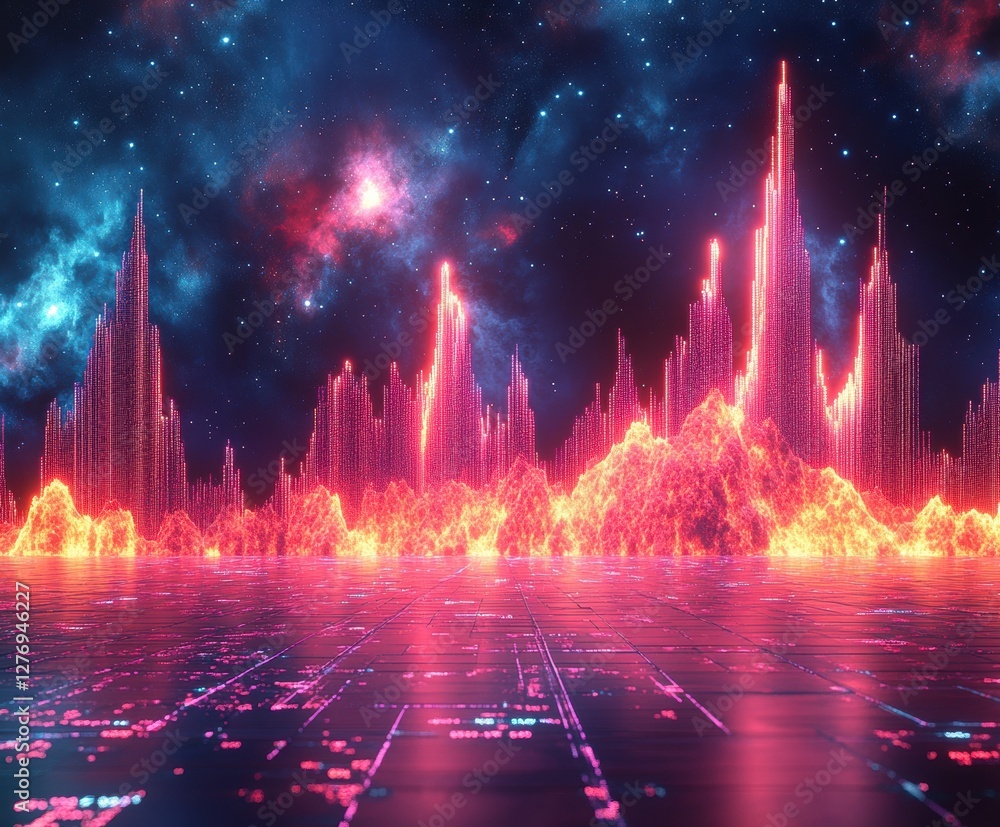 Poster A stunning visual representation of a distant galaxy, captured through the lens of a state-of-the-art telescope.