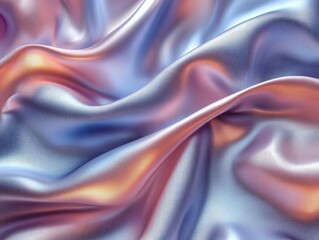 Fototapeta premium Iridescent Fabric Drapes Gracefully in Soft Light