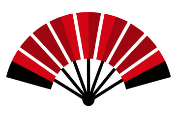 Elegant Traditional Japanese Sensu Fan with Cherry Art