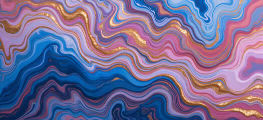 Abstract Liquid Marble Art in Pastel Colors