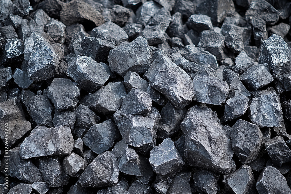 Poster hard rock spodumene ore ready for commercial use in mining. generative ai