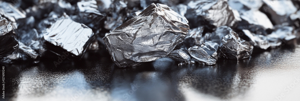 Poster Lithium mineral texture concept showcasing raw elements. Generative AI