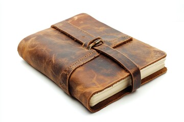 Obraz premium Deluxe Leather Notebook Journal with Snap Closure - Upscale, Private Design in Rich Brown for Elegant Note-Taking