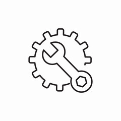 fix wrench icon sign vector