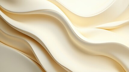 Elegant cream and beige abstract waves creating smooth layered textures in minimalist design