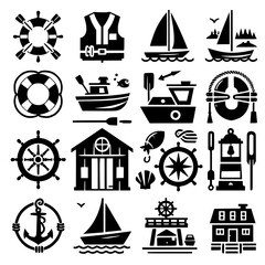 Boathouse Icon Set