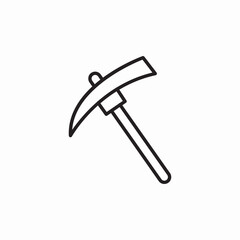 pickaxe tool icon sign vector