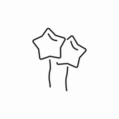 star balloon icon sign vector