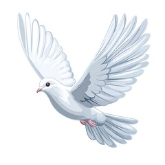 Peaceful dove taking flight on serene background image