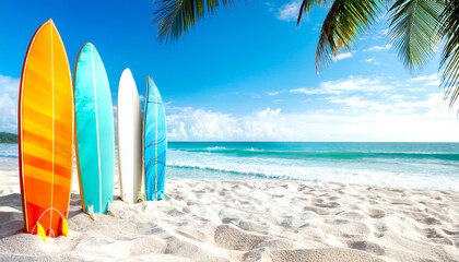Surfbrett am Strand 
