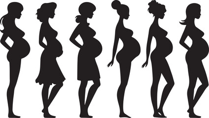 Pregnant women silhouettes