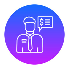 Male Financial Advisor Icon
