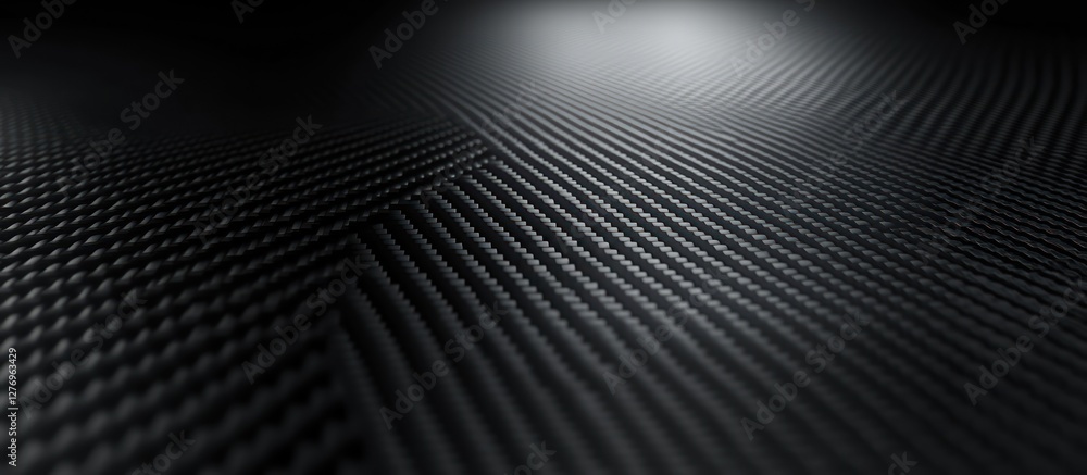 Poster sleek dark carbon fiber surface with repeating patterns and depth