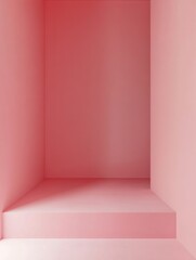 Obraz premium A vibrant stairway wall with clean lines and minimalistic design.