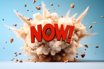 comic explosion �NO WAY!� red font