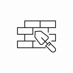 brick building icon sign vector