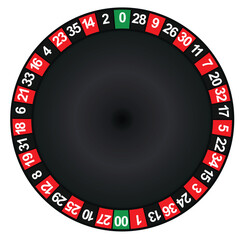 Roulette wheel isolated. vector illustration