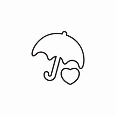 care umbrella icon sign vector