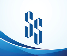 SS letter logo design template elements. Modern abstract digital alphabet letter logo. Vector illustration. New Modern logo.