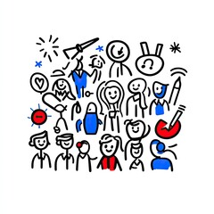 Group of diverse people smiling, interacting and having fun, communication, creative idea