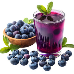 Juice in a Glass on Transparent Background