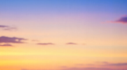 Fototapeta premium Soft blurred sunset sky with pastel colors