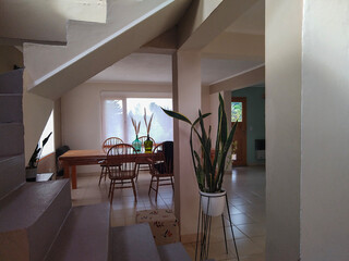 Spacious minimalist style living room