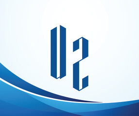 Fototapeta premium UZ letter logo design template elements. Modern abstract digital alphabet letter logo. Vector illustration. New Modern logo.