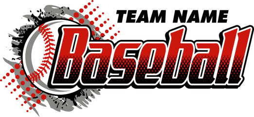 baseball team design with ball for school, college or league sports