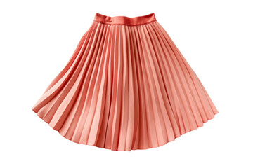 Peach colored Pleated Skirt. 