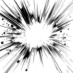 Comic boom graphics effect white.