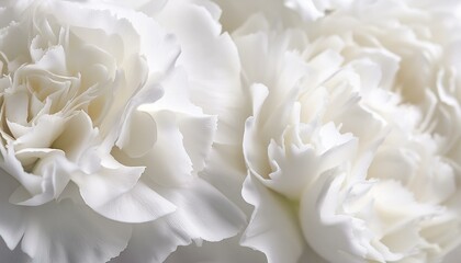 Fototapeta premium white abstract floral background wedding background white carnation macro closeup