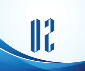 VZ letter logo design template elements. Modern abstract digital alphabet letter logo. Vector illustration. New Modern logo.