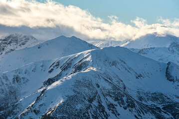 snow-covered Tatra Mountains in winter