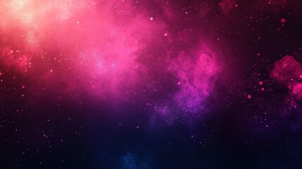 Naklejka premium Cosmic nebula with vibrant pink and purple clouds and stars in outer space