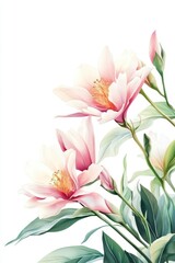 Fototapeta premium Beautiful background template made of Spring flowers.