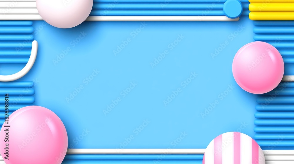 Poster abstract 3d render background with geometric shapes for web design, presentation, or advertising