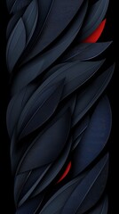 Obraz premium Abstract background pattern of black and red leaves. Design element for covers, banners