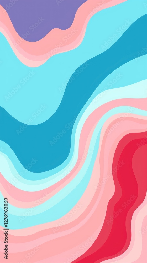 Aufkleber analogous color abstract line backgrounds.