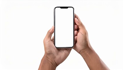 phone mockup clipping path studio shot of smartphone with blank white screen for web site design app for mobile phone and advertisement isolated design element png