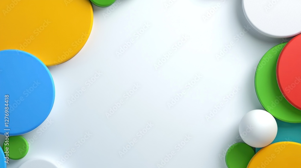 Aufkleber abstract colorful circles on a white background. can be used for web design, presentation