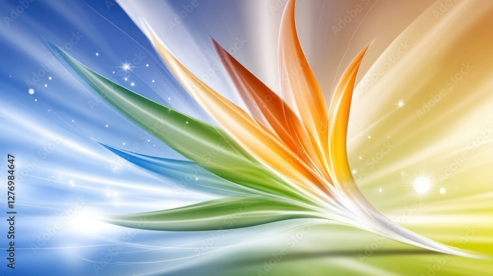 Poster Abstract colorful flower background for use as web design, presentation, or art projects