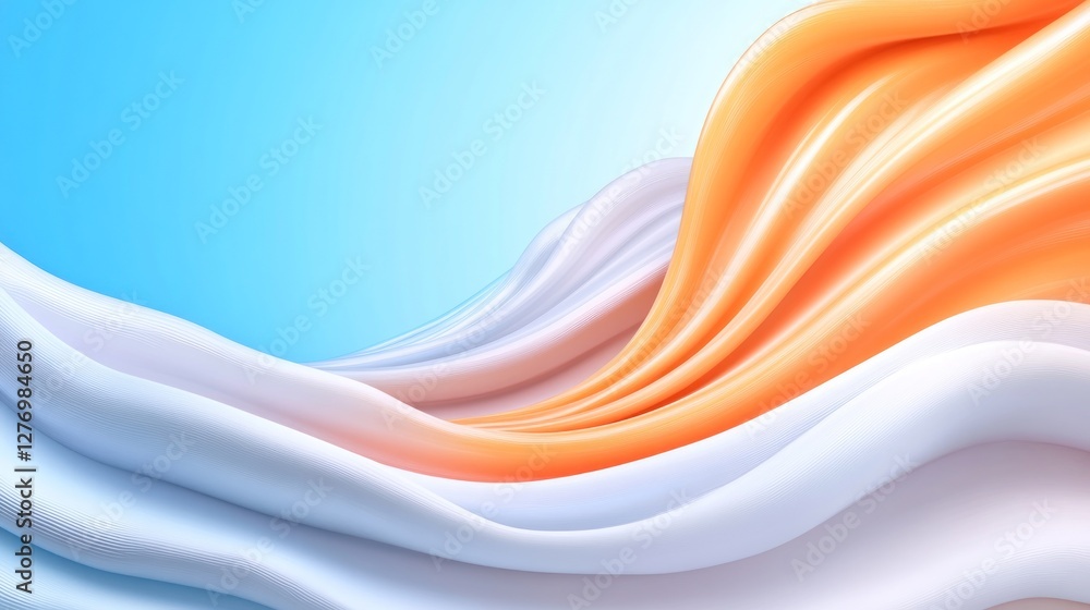 Poster abstract colorful fluid wave forms background design for modern digital presentation