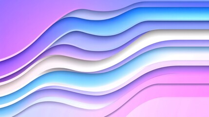 Obraz premium Abstract curved layers in gradient colors, design element. Backdrop for presentations or designs