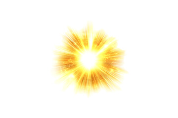 Fototapeta premium Golden Light Explosion Bright Radiance Energy Burst,