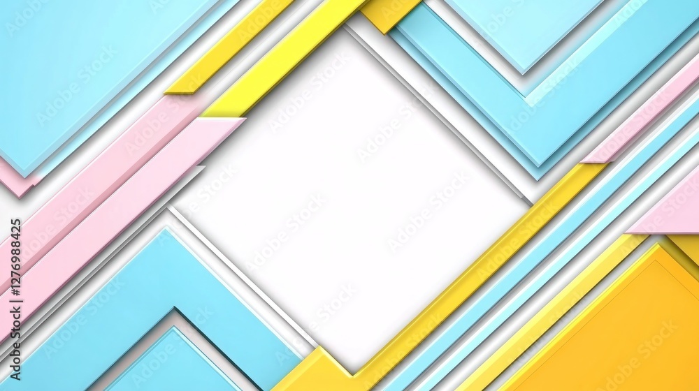 Aufkleber abstract frame with colorful geometry for presentation background