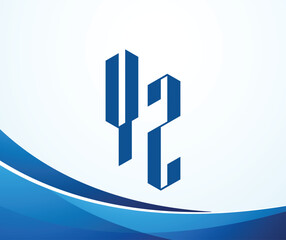 YZ letter logo design template elements. Modern abstract digital alphabet letter logo. Vector illustration. New Modern logo.