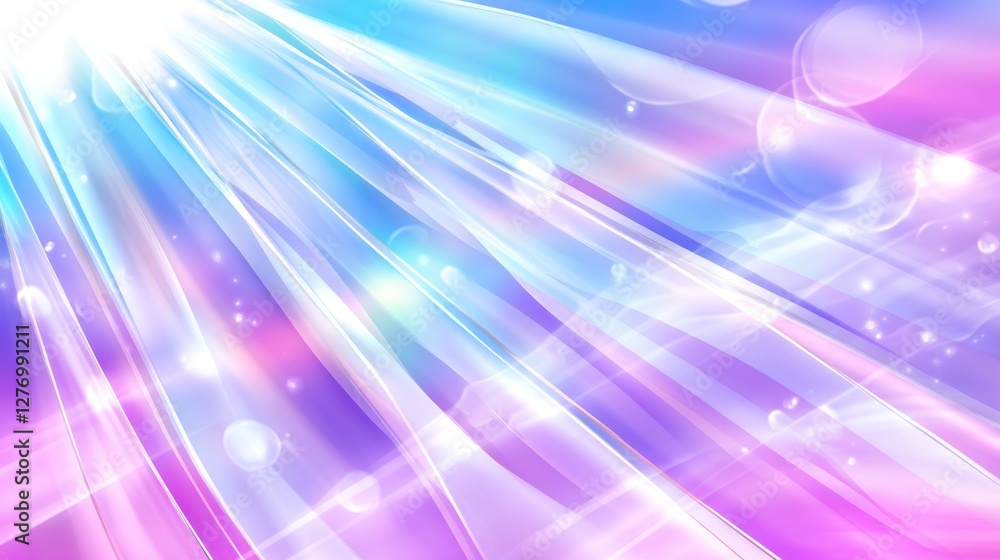 Poster abstract light streams in pastel tones, creating a serene and ethereal background, suited for graphi