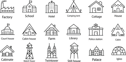 Types of Buildings and Houses, Illustrated Guide to Architectural Structures.